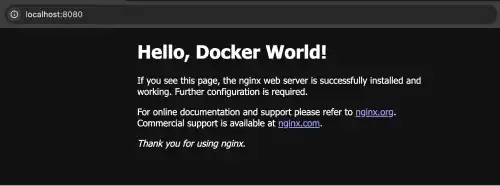 Hellow Docker World