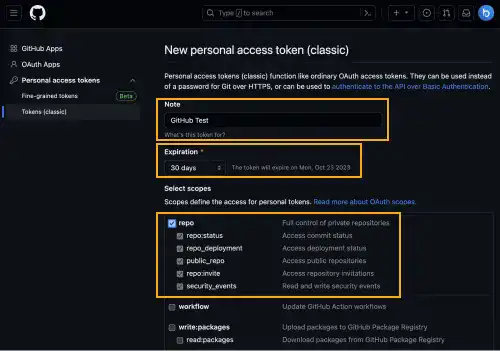 Generating PAT (Personal Access Token): Step 4 Generating PAT (Personal Access Token): Step 4