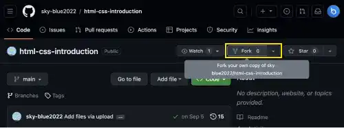 Git Fork and Clone practice: Step 3