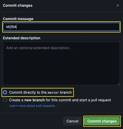 Creating a new commit directory in a GitHub repository 1 Creating a new commit directory in a GitHub repository 1